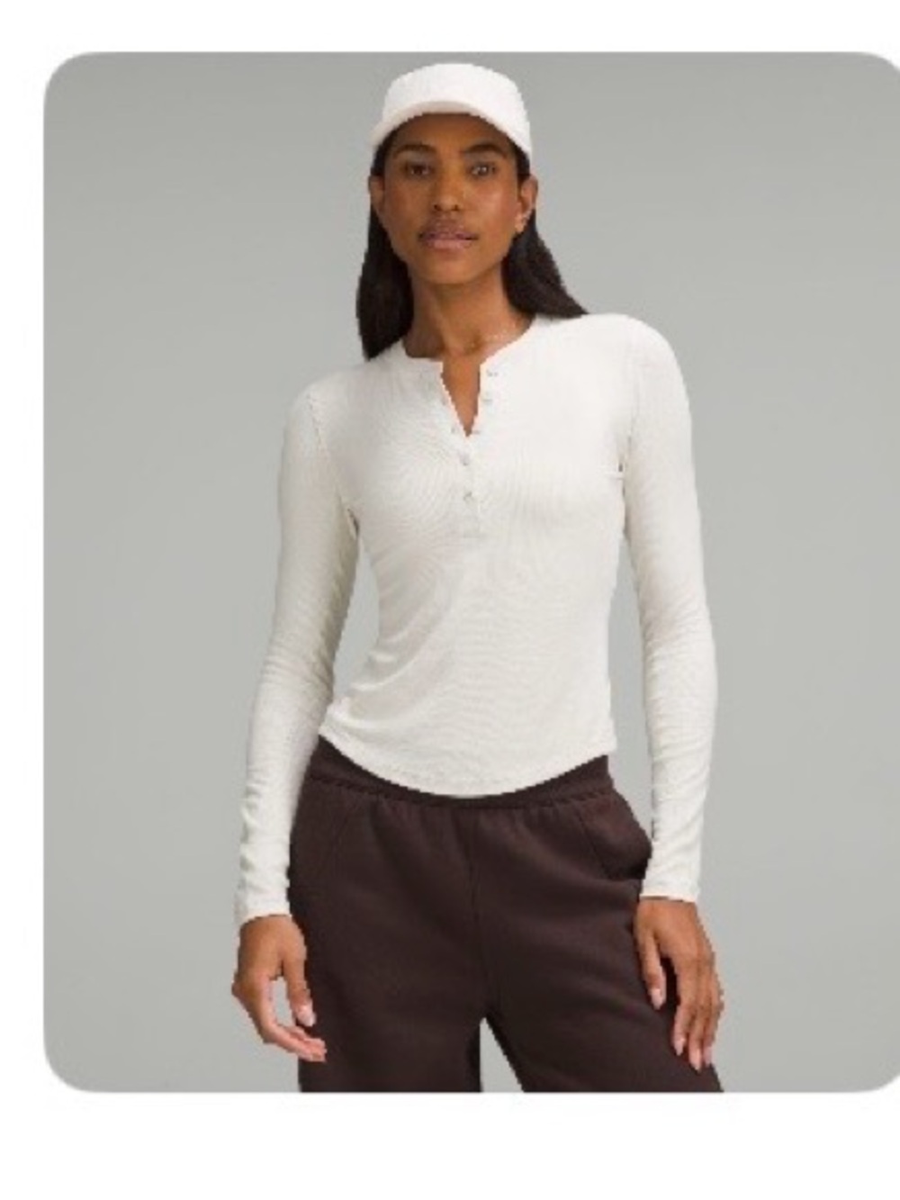 lululemon athletica Hold Tight Long-Sleeve Henley - bone sz 12